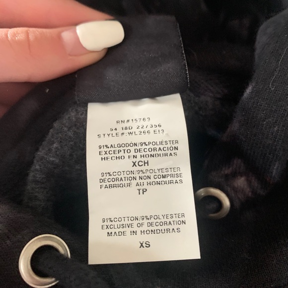 Black tye dye Champion Hoodie - Picture 2 of 2